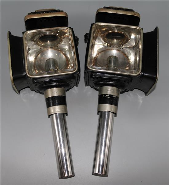 A pair of coaching lamps